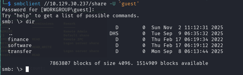 SMBClient Share Access