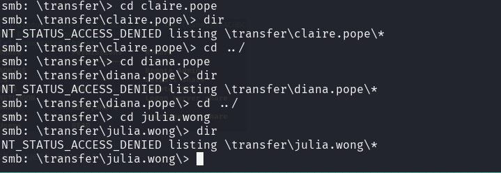Transfer Folder Users