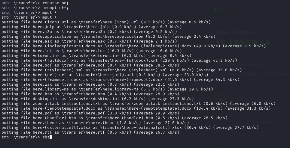 Uploading Files to SMB