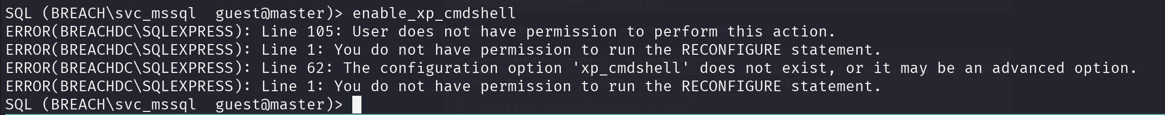xp_cmdshell Permission Denied